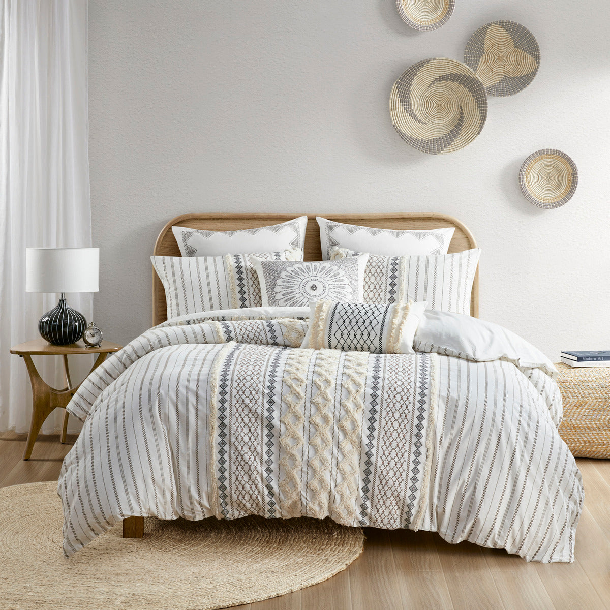 Full Queen Cotton Chenille Duvet Set