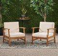 The Aurland™ Slatted Acacia Club Chair (Set of 2)