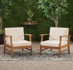 The Aurland™ Slatted Acacia Club Chair (Set of 2)