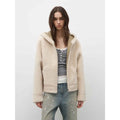 Fireladyfur Women's Hooded Merino Sheepskin Jacket“Bad boy”