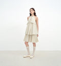 "Floating Island Manor" small stand-up collar design asymmetrical