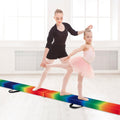 Folding Balance Beam with Solid Wood Base and Anti-slip Bottom-Multicolor