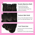 10A Grade 3/4 Straight Curve Fumi Human Hair bundles with 4x4 Closures