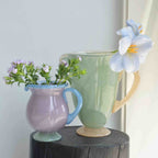 Handblown Bonbon Jug, Whimsical Pitcher, Dopamine Carafe, Glass Pourer