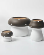 Handmade Cute Whimsical Ceramic Mushrrom Plant Flower Pot for Indoor /