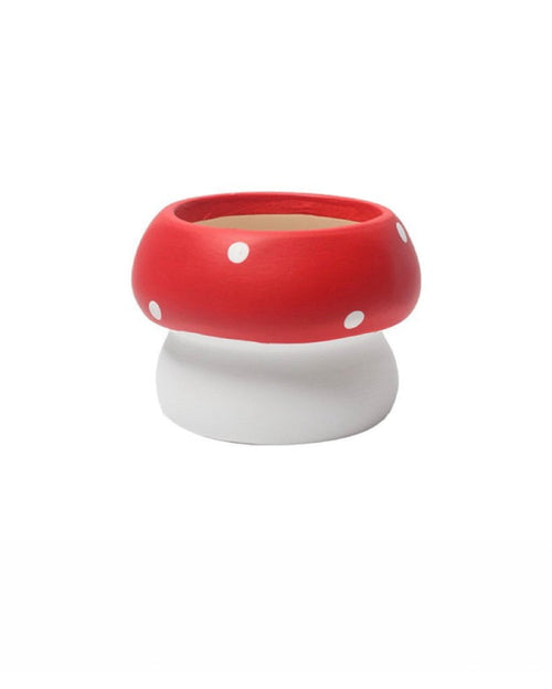 Handmade Cute Whimsical Ceramic Mushrrom Plant Flower Pot for Indoor /