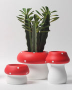 Handmade Cute Whimsical Ceramic Mushrrom Plant Flower Pot for Indoor /