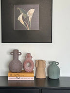 Handmade Wabi Sabi Abstract Pottery Vase, Crude Rustic Decorative