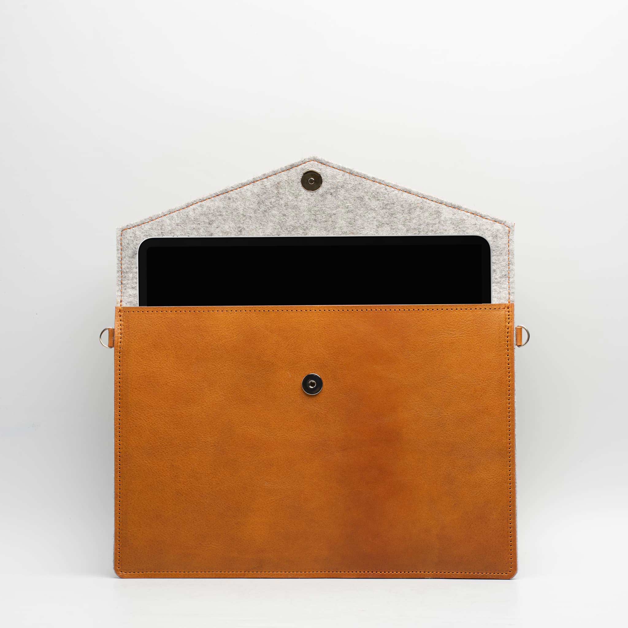 Leather Bag for MacBook with Adjustable Strap