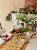Italian Floral Decorative Table Runner for Elegant Table Setting
