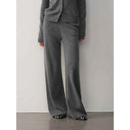 "Lazy urban" Yangtze Merino wool polo-neck cardigan straight-leg