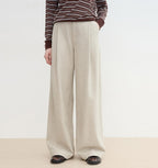 "Leisure Moments" classic low-waisted loose casual straight pants