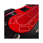 Luxury 94-Inch Foldable 10 Player Poker Table With LED, Wheels And Cup Holders (SAK24897)