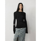 Lyocell wool stretch comfortable breathable fit minimalist solid color