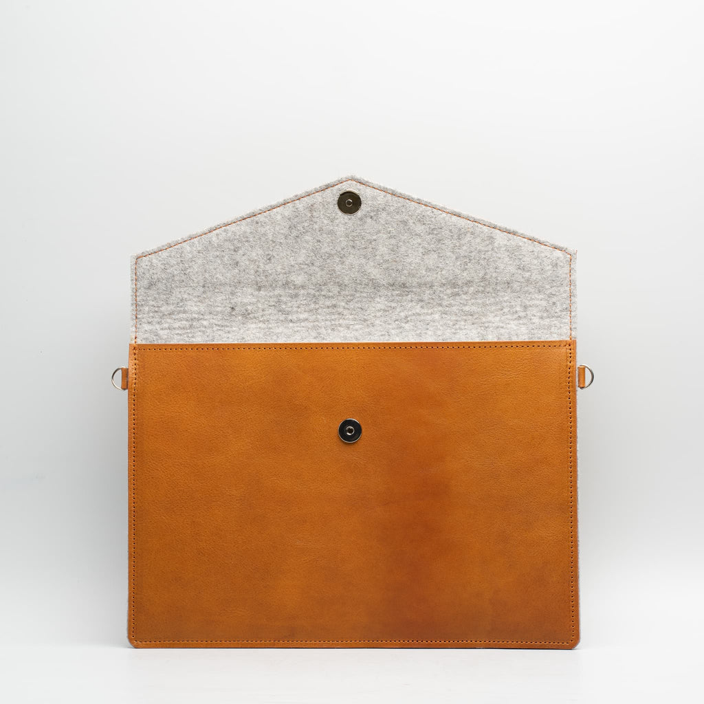 Leather Bag for MacBook with Adjustable Strap
