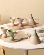 Morandi Ceramic Tea Set Gift Box - Nordic Handmade Cute Teapot & Tea