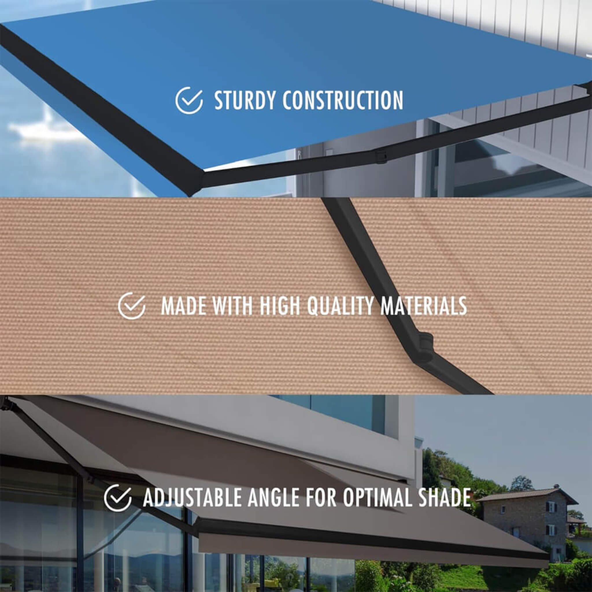 Multiple Awnings Brasilia Athena Retractable Sun Shade Awning (SAK43179)
