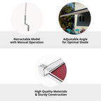Multiple Awnings Brasilia Europa Premium Outdoor Semi-Cassette Retractable Sun Shade Awning (SAK76825)