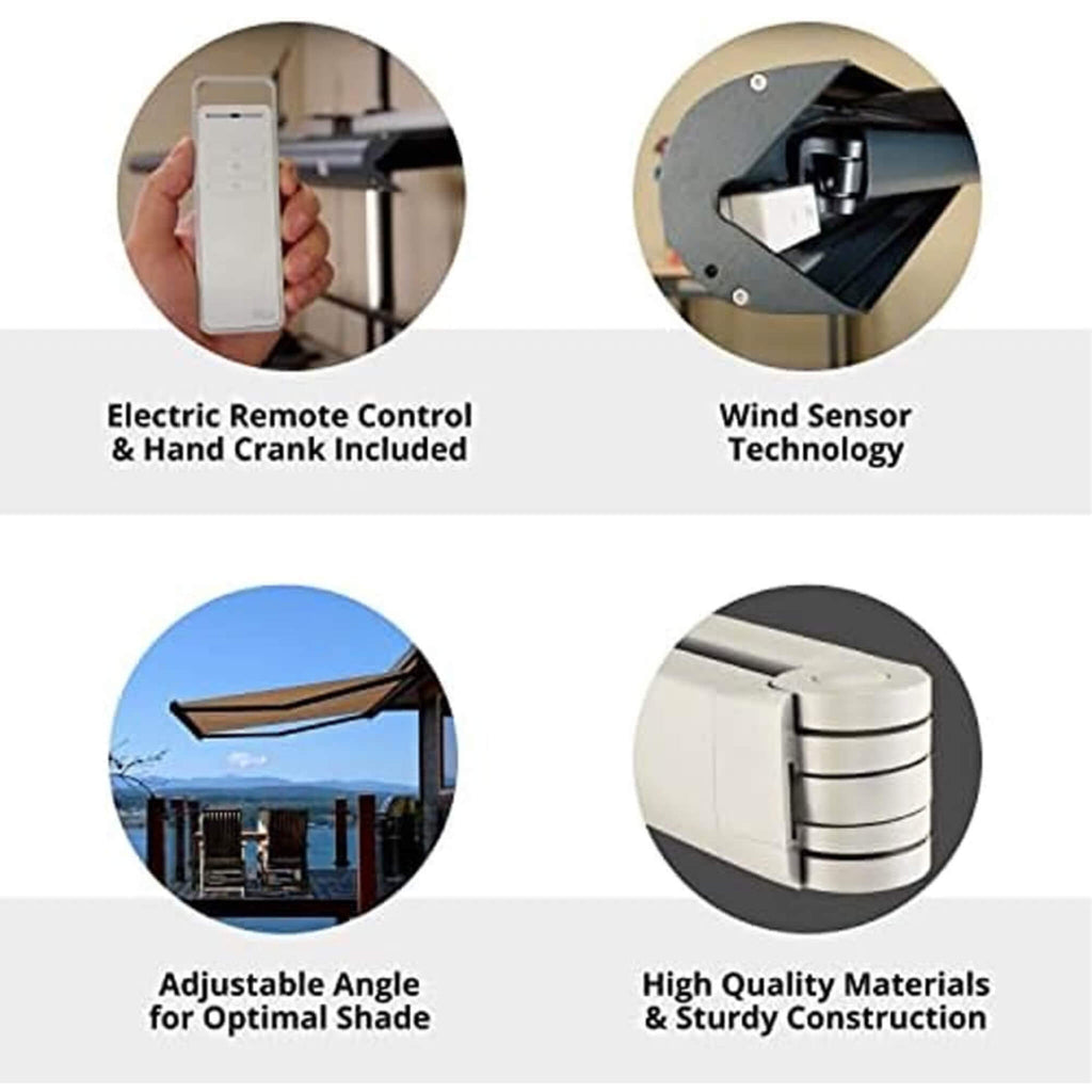 Multiple Awnings Brasilia Slim Premium Full Cassette Retractable Sun Shade Awning (SAK83642)