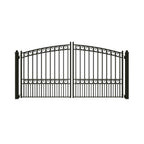 [12-18FT] Heavy-Duty Paris-Style Steel Premium Dual-Swing Driveway Gate (SAK97031)