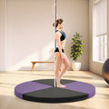 Pole Dance Crash Mat Round Portable Yoga Mat with EPE Foam-Purple
