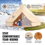 Premium 4-Season Camping Canvas Bell Yurt Tent With Stove Jack (SAK47589)