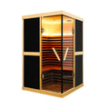Thermora Premium Large 2-Person V-Shaped FAR Infrared Sauna Room With Double Glass Doors, 1980W (SAK96413)