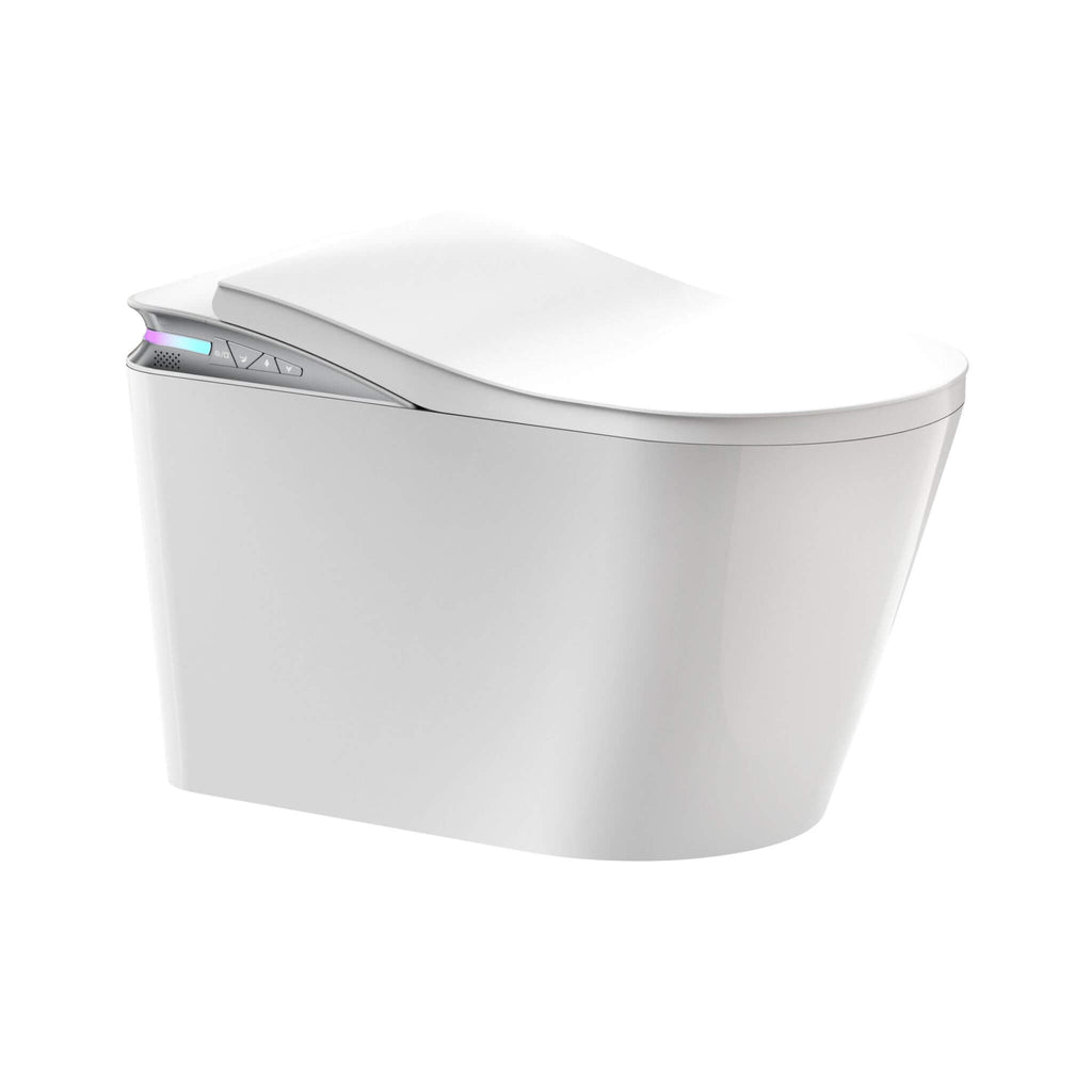 Premium Smart Auto Flush Toilet With Foot Sensor, Remote, Heated Seat And Night Light (SAK56378)