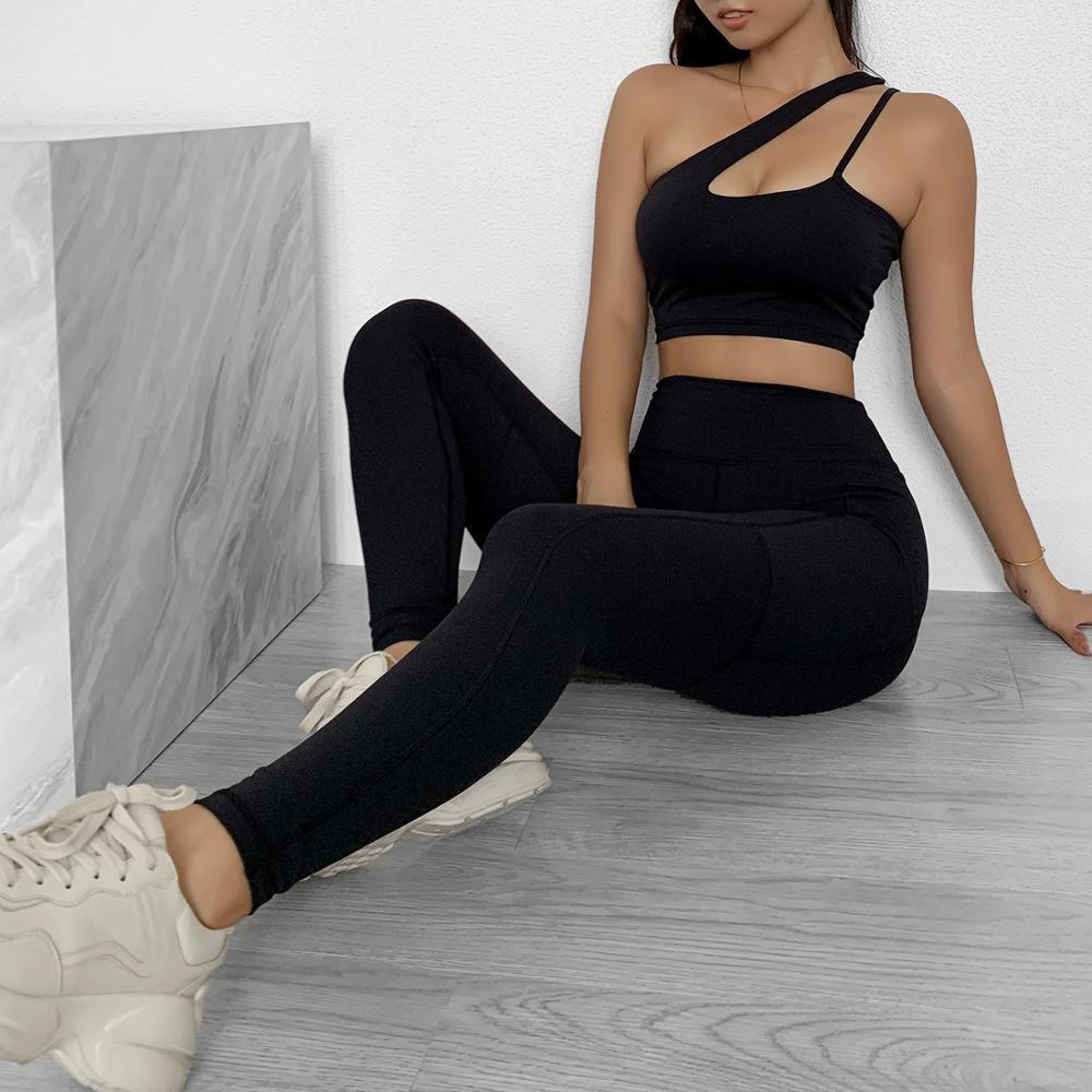 Sportwear Women Yoga Sets Fitness Wear 2peice Suits High Waist Legging