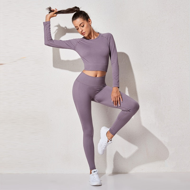 Yoga Set Seamless Women's Sportswear Workout Clothes Athletic Wear Gym