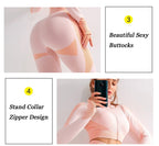Seamless Yoga Sets Women Fitness Gym Clothing Long Sleeve Shirts High