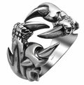 Mens Stainless Steel Biker Style Dragon Claw Ring