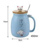 Adorable Cat Cartoon Ceramic Coffee Mug