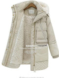 new winter thick down jackets white duck feather lamb wool