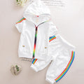 New Fashion Summer Kids Boy Girls Clothes Sportswear Short Sleeve