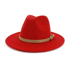 Fashion Unisex Women Men Wool Felt Jazz Fedora Hat with Leather Band
