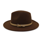 Fashion Unisex Women Men Wool Felt Jazz Fedora Hat with Leather Band