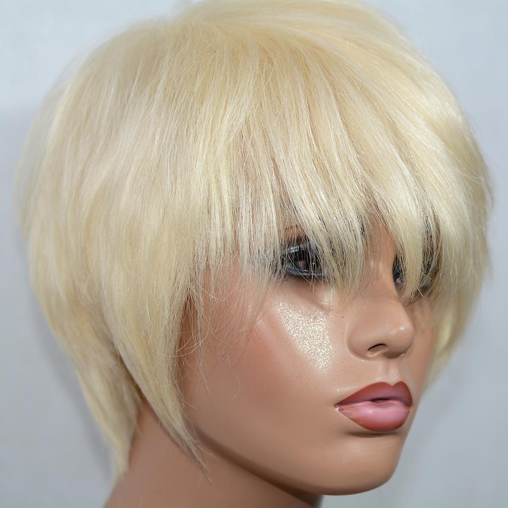 Vancehair 613 blonde full machine Human Hair Wigs Short Human Hair