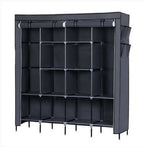 67" Clothes Closet Portable Wardrobe Clothes Storage Rack 12 Shelves 4