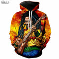New Men/Women Hoodie Bob Marley Smokes Reggae Creator 3D Print Street