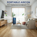 8000BTU 3-in-1 Portable Air Conditioner with Remote Control-Dark Blue