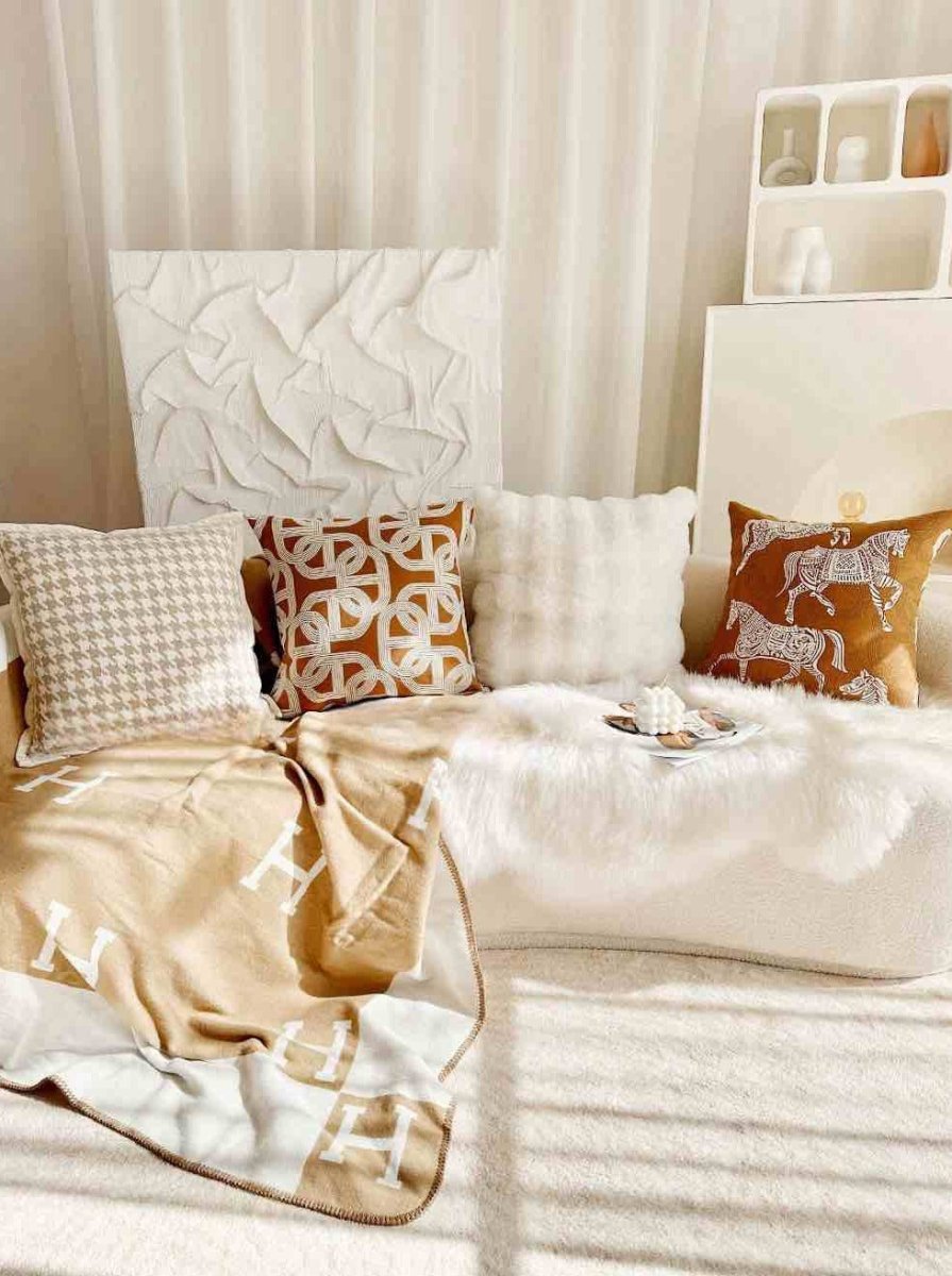 Safari Decorative Terracotta Throw Pillowcase, Earthy Tone Modern Fall
