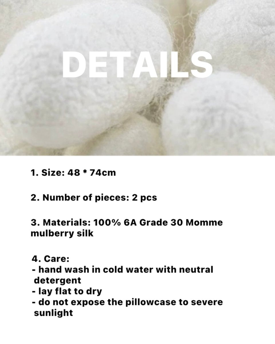 Silky Gift Box: 6A Grade 100% Organic Mulberry Silk Pillowcase Set of