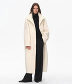 "Song of Snowland"Women's mohair wool stand collar coat autumn and