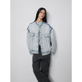 "Starry Sky Market" luxury brand classic washed cotton collarless raw