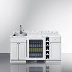 Summit Oasis Wet Bar Kitchenette With Countertop, Beverage Center, And Fully Assembled Cabinetry [OASISWH35] (SAK19178)