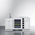 Summit Oasis Wet Bar Kitchenette With Countertop, Beverage Center, And Fully Assembled Cabinetry [OASISWH35] (SAK19178)