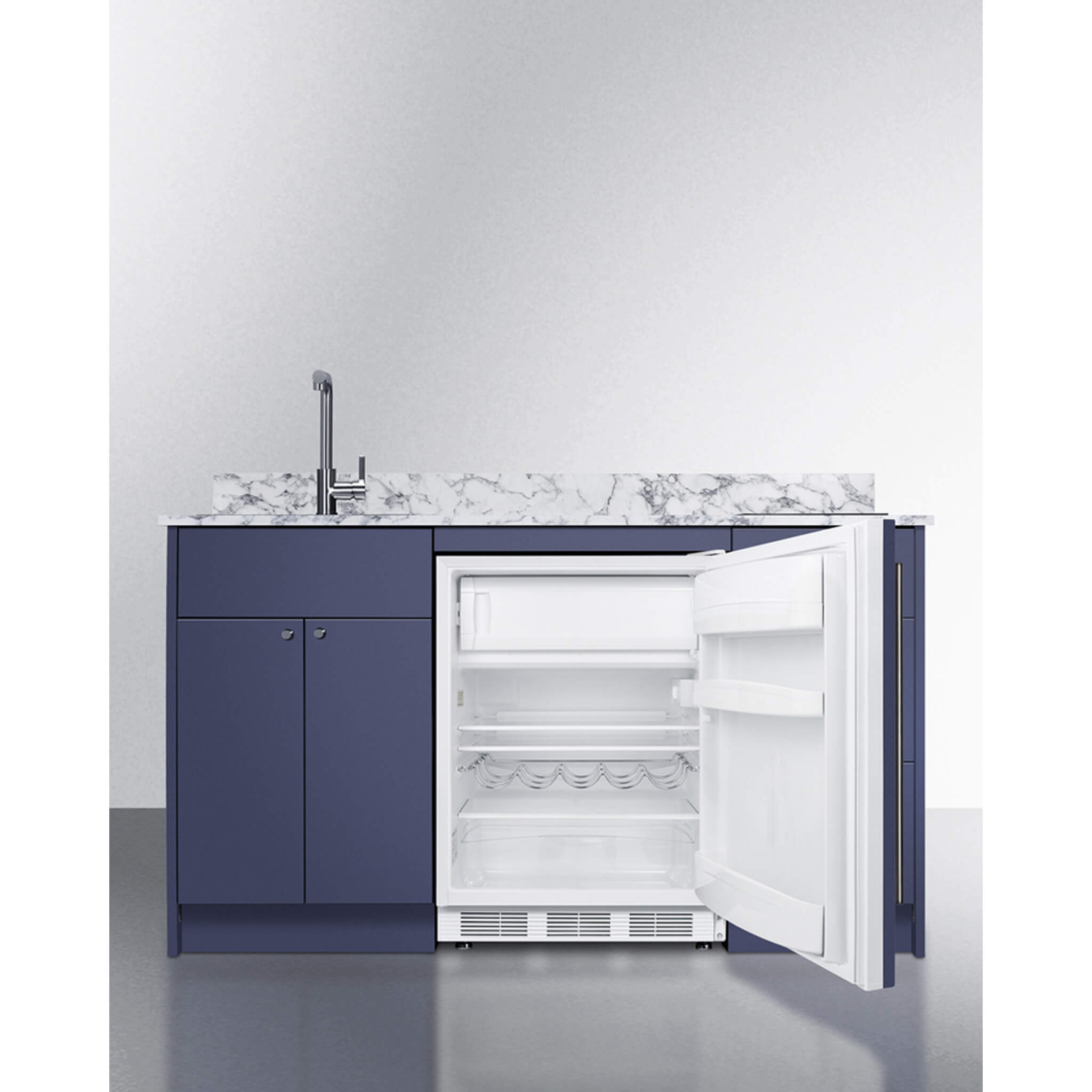 Summit Turnkey Caldera Kitchenette With A Cooktop, Refrigerator-Freezer, Sink, And Pre-Installed Cabinetry [CALDERAWH35] (SAK73248)