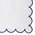 Navy Scalloped Edge Napkins  LongWave