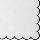 Napkins Black and White - Closewave Scalloped Edge
